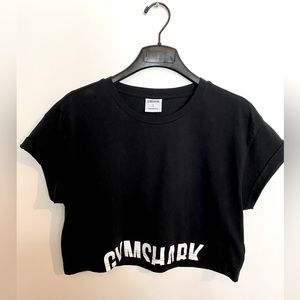 Gymshark Fraction Crop Top, black. Size L.
